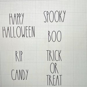 Rae Dunn inspired Halloween decals